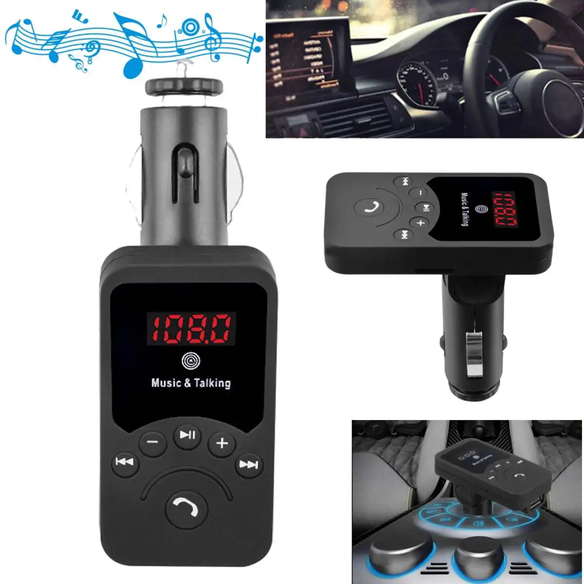 

Wireless Bluetooth Radio Car Kit MP3 Music Player USB Charger TF Power Charging for Samsung Mobile Phones USB Car Charger