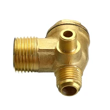 3 порта латунный воздушный компрессор клапан с резьбой 90 градусов воздушный компрессор обратный клапан для Центральной пневматической части