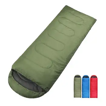 

Multifuntional Outdoor Envelope Hooded Camping Warm Water Resistant Sleeping Solid Cotton Bag