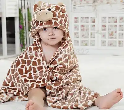 giraffe baby towel