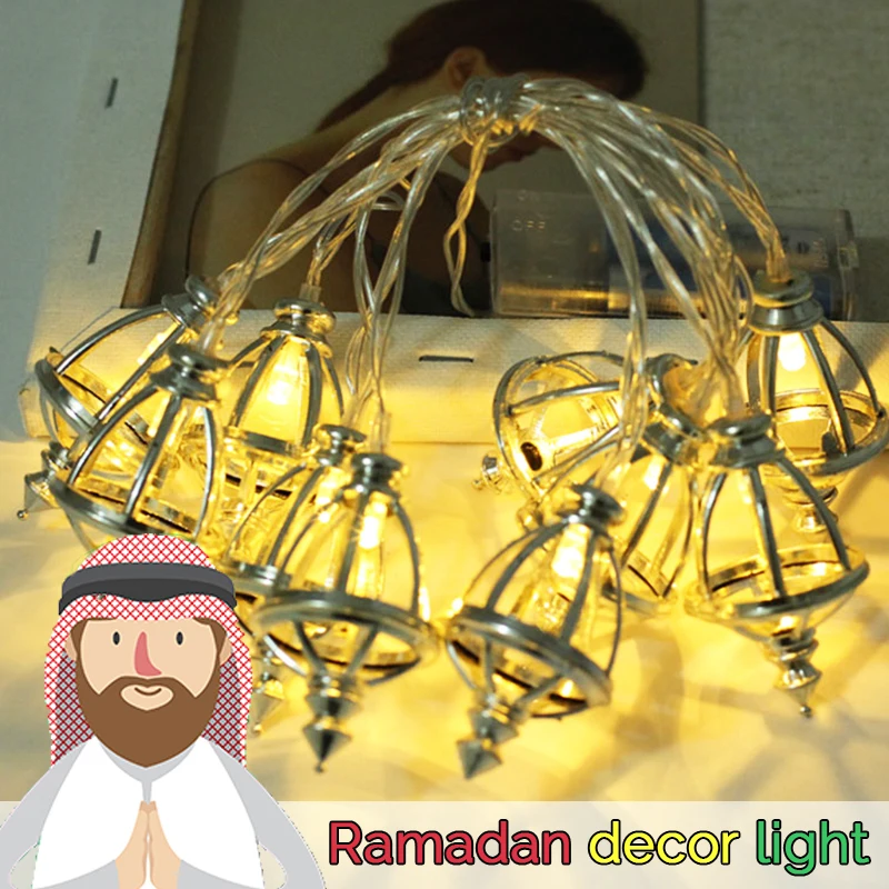 Рамадан декоративные фонарики дома магазины оконные шторы сказочные огни для наружных садовых декораций батареи Струны для ислам
