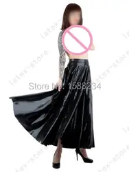 Латексный резиновый Gummi плиссированный Полный юбка платье комбинезон на заказ 0,4 мм Мода