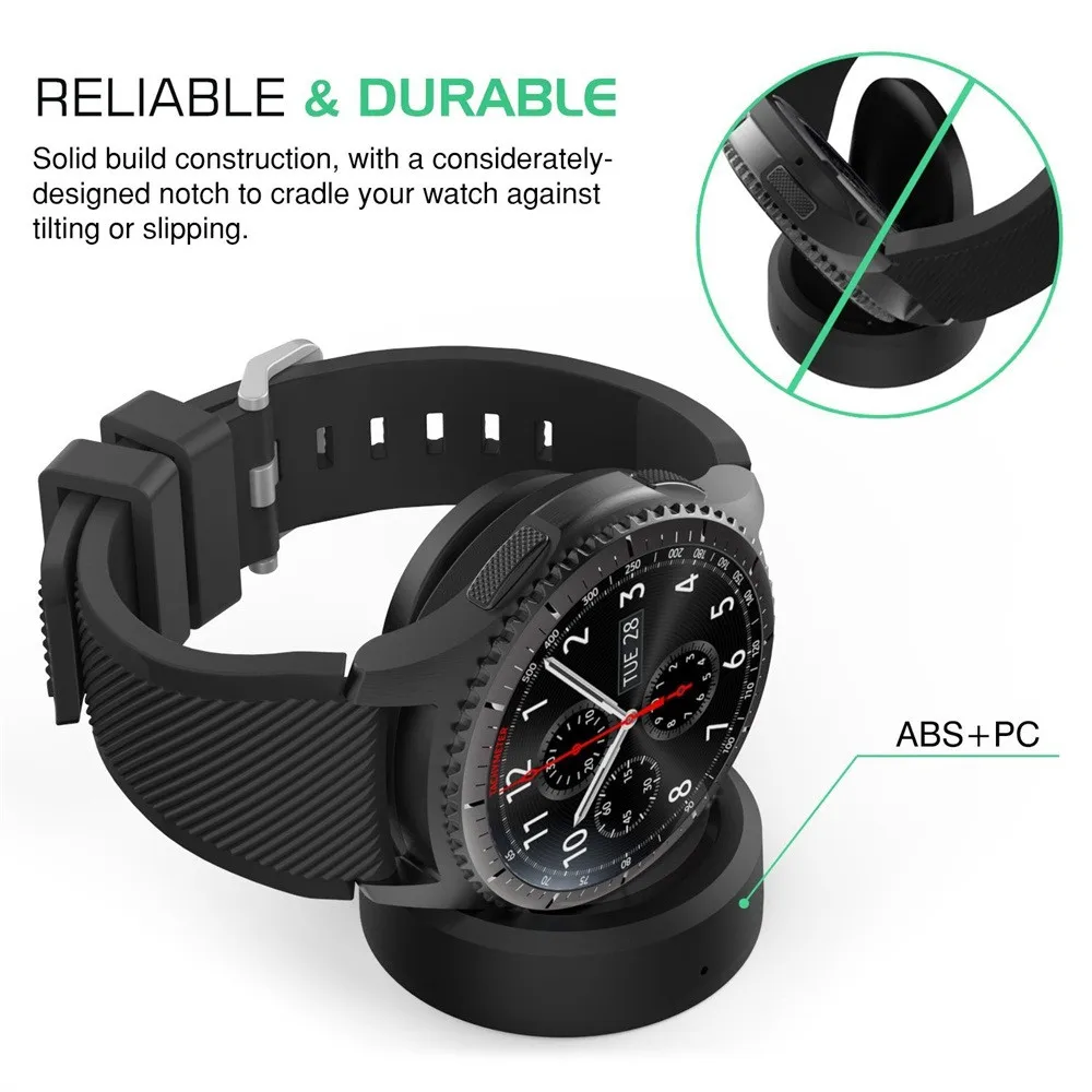 Relaxtoo Smart Watch Wireless Changer for Samsung Galaxy watch/Gear Sport/Gear S2/Gear S3 42mm 46mm Charging Base Dock Station Relaxtoo Smart Watch Wireless Changer for Samsung Galaxy watch/Gear Sport/Gear S2/Gear S3 42mm 46mm Charging Base Dock Station