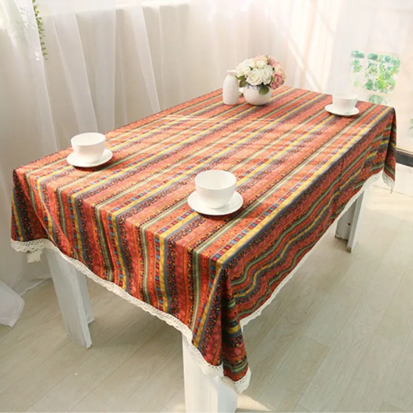 

New Cotton And Linen Tablecloth National Wind Bohemian Linen Tablecloth For Table Cover Towel Rectangular Tablecloth For Home