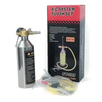 

R134a R12 R22 R410a Air Conditioning Pipe Cleaning Bottle Car Air Conditioning Pipe Cleaning Bottle Maintenance Tool Equipment