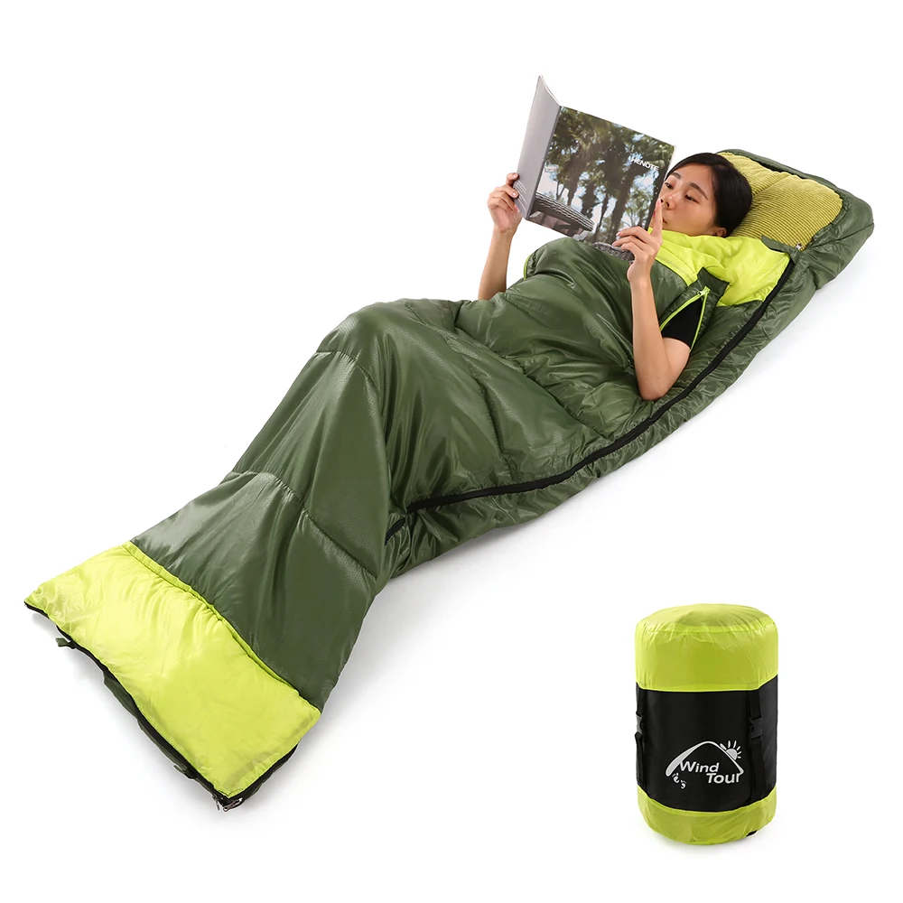 

Thickened Cotton Sleeping Bag Winter Warm Outdoor Camping Travel Hiking Sleeping Bag Split Joint Sleeping Bag Hands Arm Free