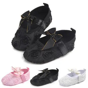 

Toddler Infant Baby Girl Princess Lace Flower Shoes Kids Soft Sole Crib Baby Casual Shoes 0-18M