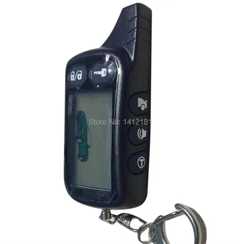  2-way TZ9010 LCD Remote Control KeychainTZ-9010 Key Chain for Vehicle Security Two Way Car Alarm To