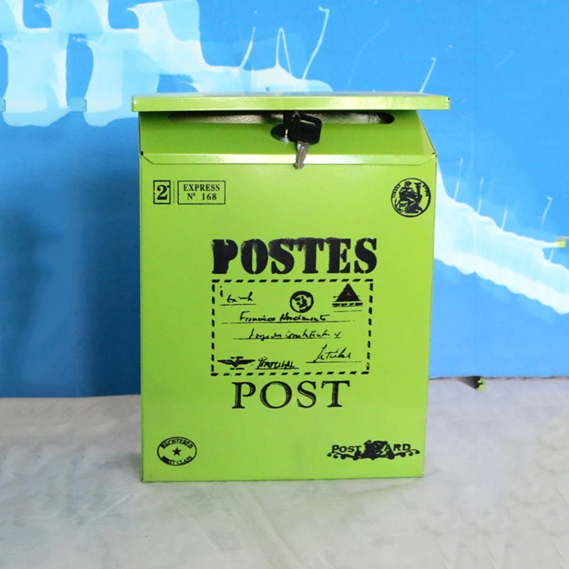 

Metal Post Mailbox Message Suggestion Ballot Box Hanging Mail Box With Lock