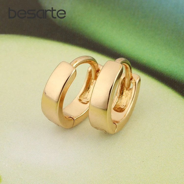 Besarte Orecchini In Oro Orecchini Del Cerchio Delle Donne Boucle D' Oreille Aro Bebe Brinco Orecchini Donna Niñas Gouden Oorbel Gioielli Bambino E098