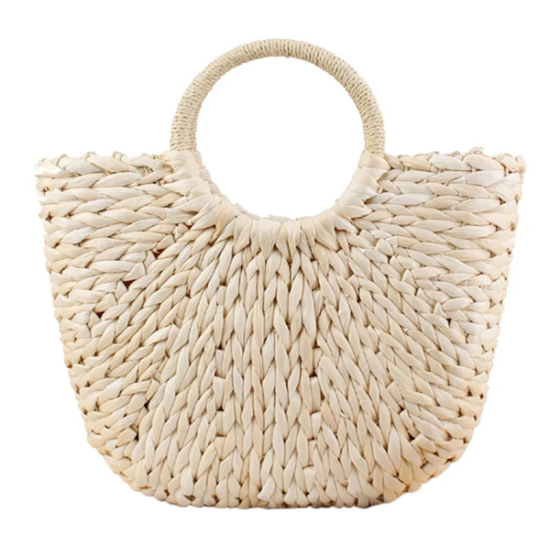 

NEW-Women'S Straw Hand Bag Large Shoulder Tote Bag Bucket Summer Bags Women Tassel Rattan Bag Braided