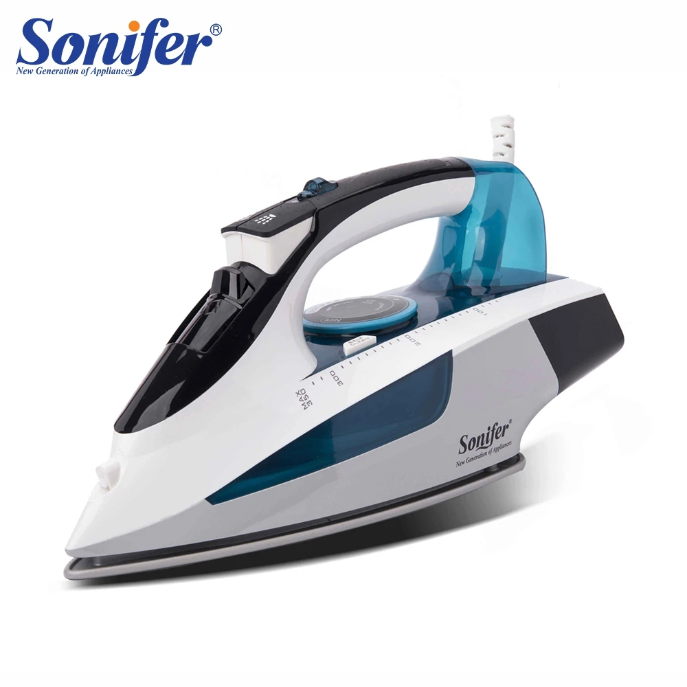 

2400W Portable Electric Steam Iron For Clothes High Quality Ceramic soleplate Three Gears 220V Sonifer