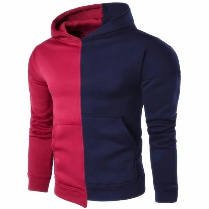 

2019 new polyester-cotton stitching men's casual hoodies fashion street sweatshirt overwatch men Hot Sale