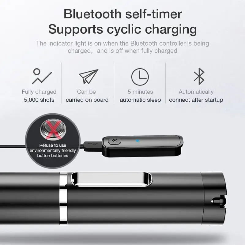 Многофункциональный беспроводной Bluetooth Vlog Штатив для селфи с беспроводным пультом дистанционного управления Встроенный скрытый штатив Телескопический Автоспуск
