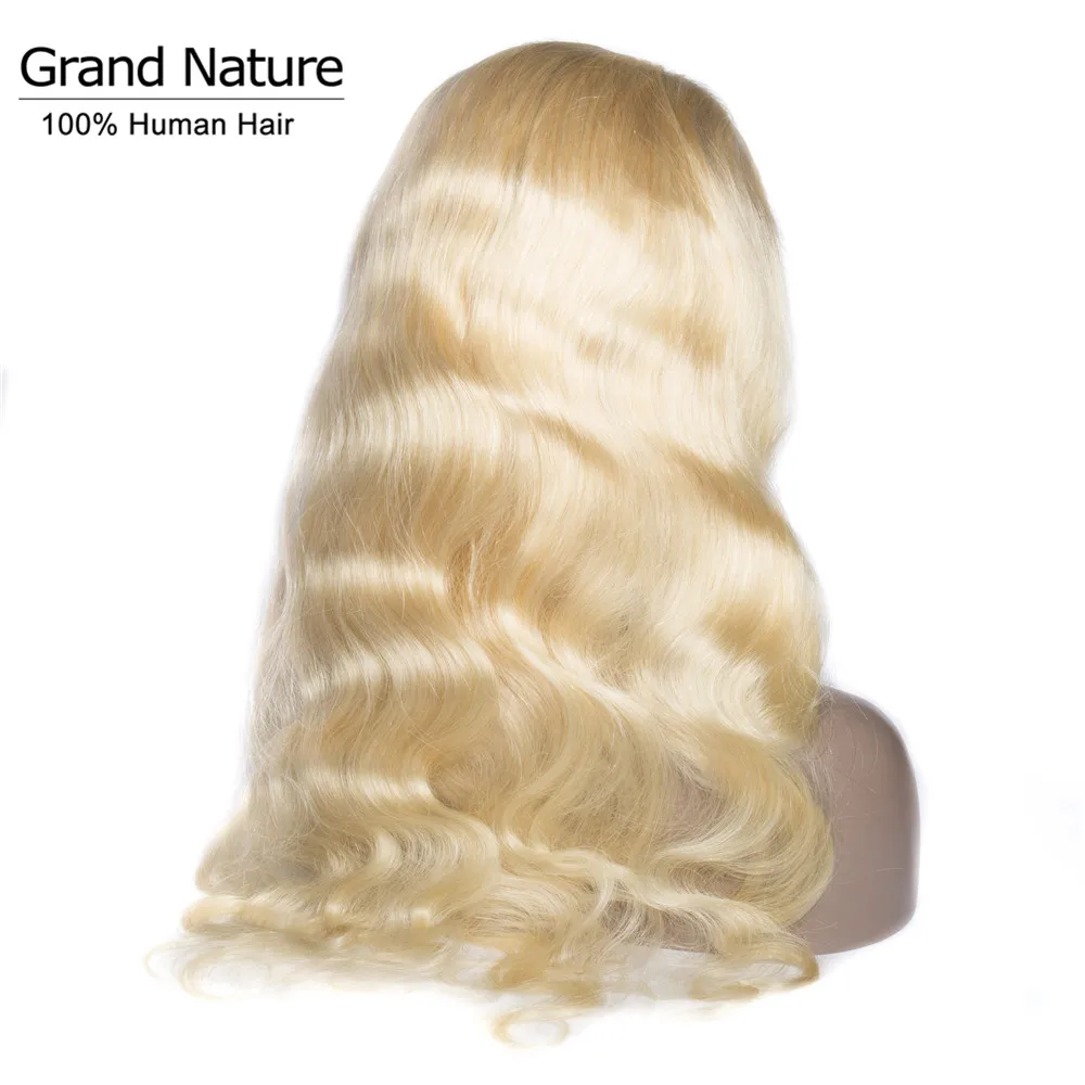 613 полный кружево парик с волосами младенца светло блондинка средства ухода за кожей волна 150% плотность перуанские прямые волосы парик