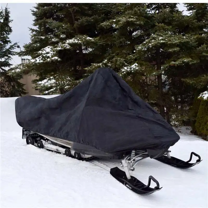 Baratos Cubierta para moto de nieve impermeable, cubierta para trineo, resistente al agua, anti UV, cubierta para todo uso, motocicleta de invierno al aire libre 368*130*121cm