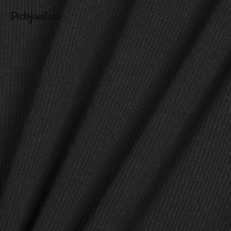 PickyourLook V Neck Knitted Bodysuit Women Plain Ruffles Bodysuits Sleeveless Casual Elegant body mujer Skinny Bodysuits Summer