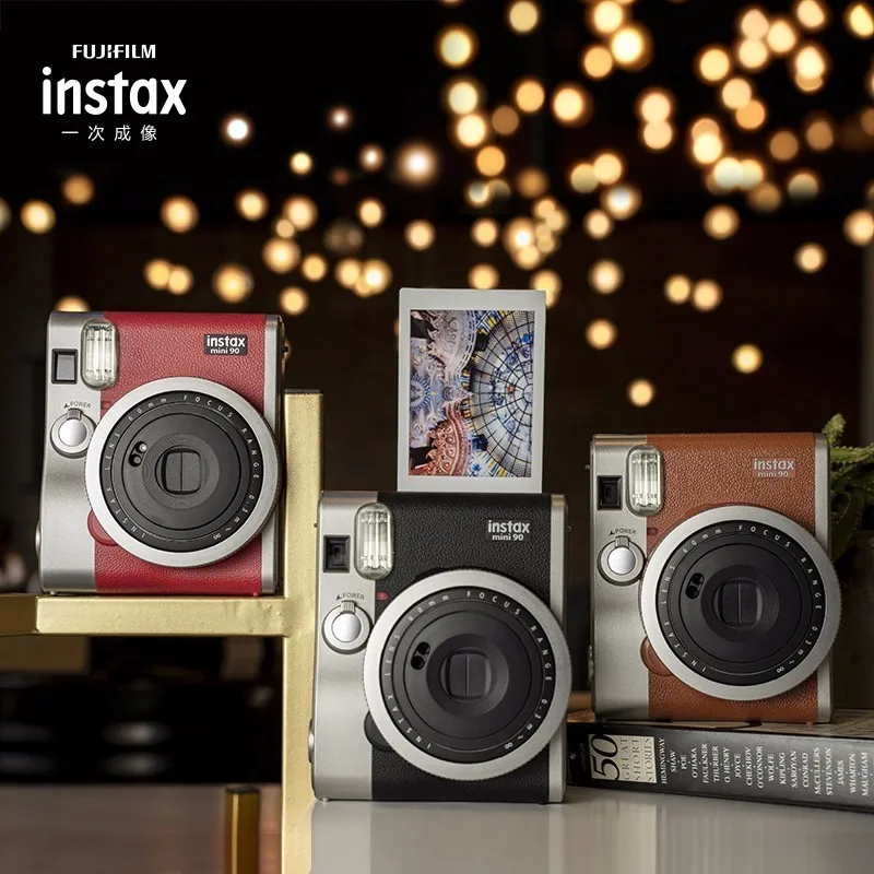 Fujifilm Genuine Instax Mini 90 films camera Hot Sale new instant photo 2 Colours black brown