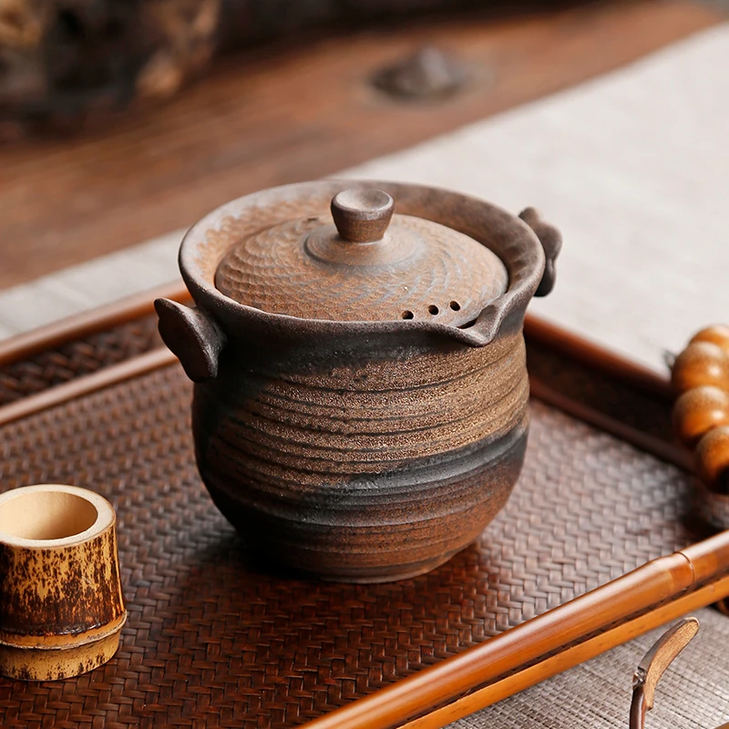 Креативный японский дорожный керамический чайник для заварки, чашка, чайник gaiwan, фарфоровый чайный набор кунг-фу, чайник gaiwan, посуда для напитков, аксессуары