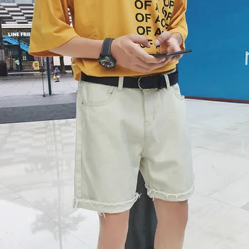 

2019 Summer Men's Fashion Trend Casual Shorts Loose Beach Work Cargo White/black Color High-quality Shorts Plus Size M-2XL