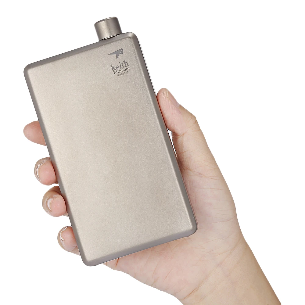 

Keith 120ml Pure Titanium Liquor Hip Flask Funnel Portable Outdoor Camping Hiking Wine Bottle