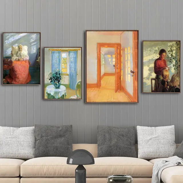 Paintings by Anna Ancher Printed on Canvas 2