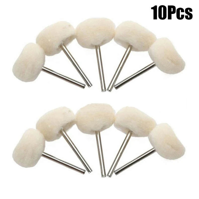 

New 10pcs Wool Wheel Polishing Buffer Buffing Brush Polisher Drill Bit Tool