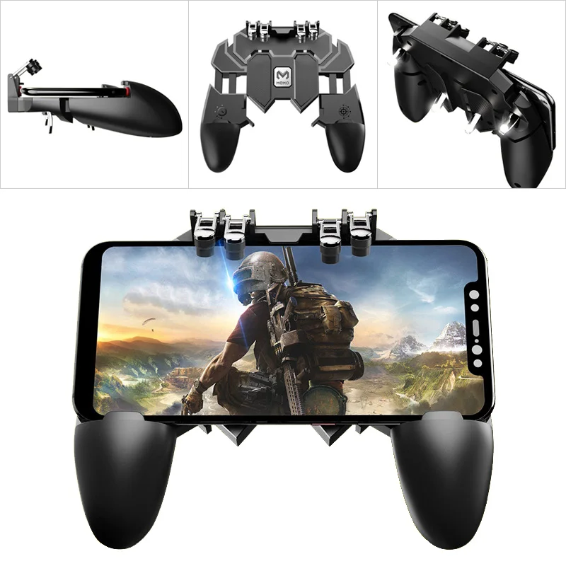  PUBG Mobile Gaming Controller Gamepad Handle Trigger Fire Button 4 Triggers Shooter Game Accessorie