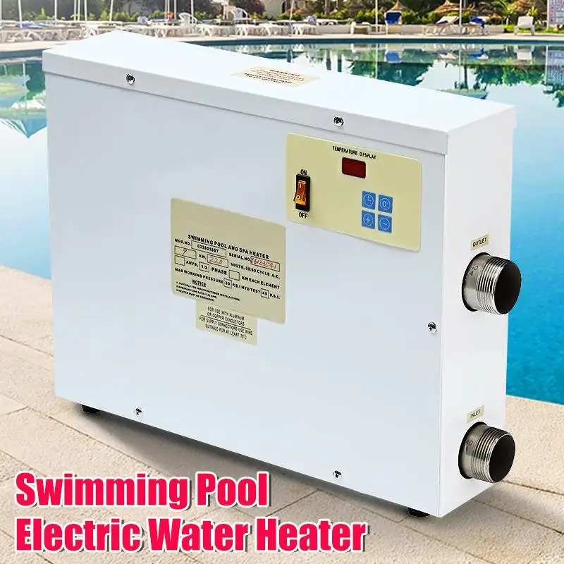 

9000W Water Heater Constant Temperature 9KW 220V Electric Swimming Pool and SPA Bath Heating Tub Water Heater Universal