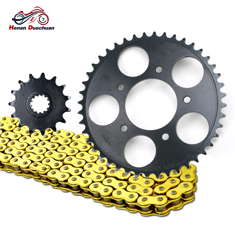 

525 15 Tooth 44 Tooth Motorcycle Parts Drive Chain and Front Rear Sprocket Set for Honda CB-1 400 1989-1991 15T 44T