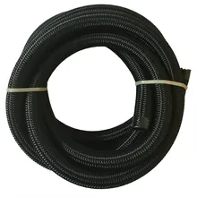 ESPEEDER 3M AN Racing Hose Nylon-Stainless Steel Hose Fuel Line Universal Oil Cooler Hose Pipe AN4 AN6 AN8 AN10 AN12 Black wlr universal 15 rows trust type oil cooler an10 oil sandwich plate adapter with thermostat 2pcs nylon braided hose line black