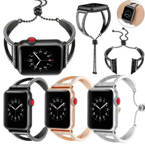Сменный ремешок для часов Дамский Браслет манжета наручные часы Apple Watch iWatch 38 мм 42
