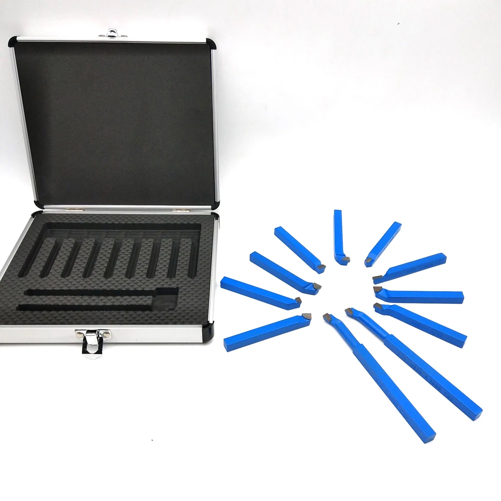 

11pcs Metal Carbide Welding CNC Lathe Tools Carbide Brazed Tipped Cutter Tool Bit Cutting Kit