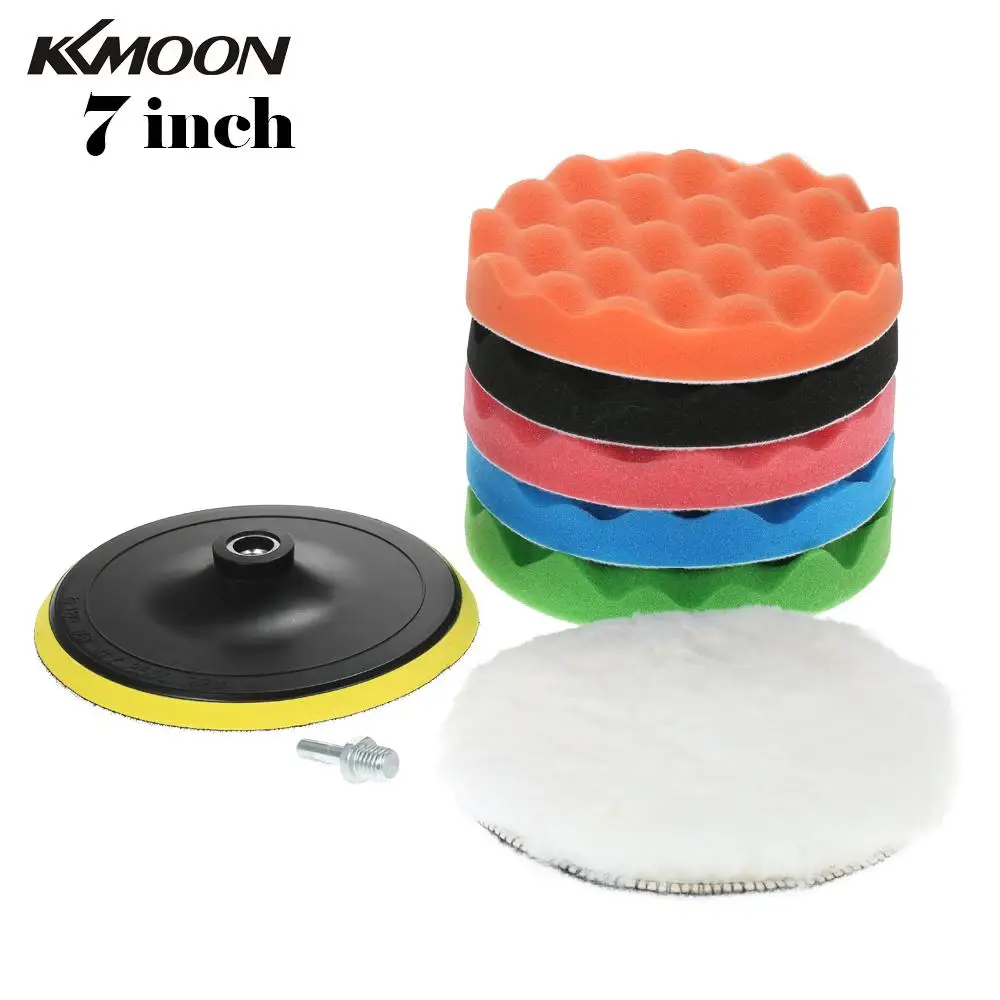 

Car Polishing Waxing Buffing Pad Sponge Plate Kit for Automobile Polisher Buffer Waxer Sander with M14 Shank