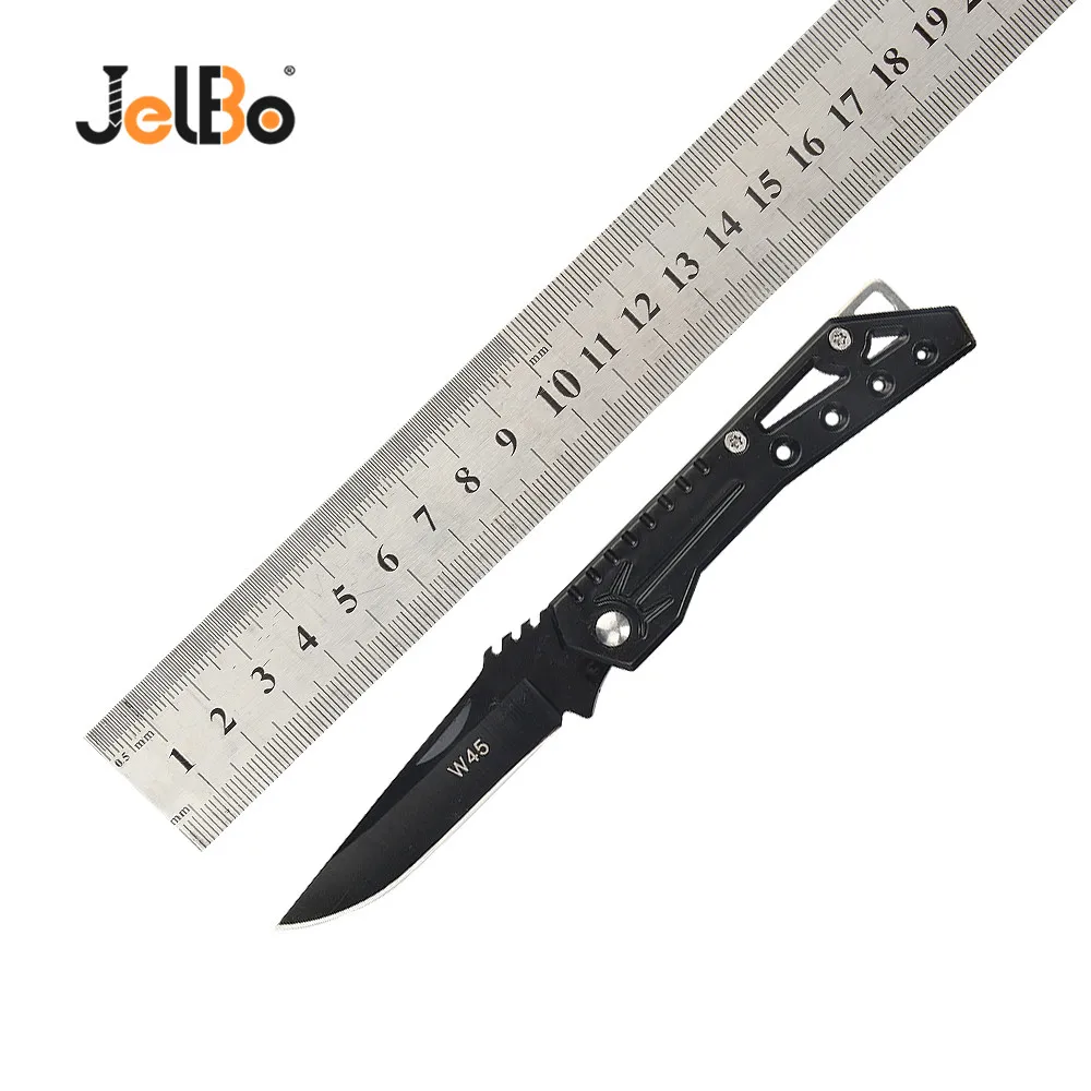 JelBo Portable Black Folding Blade Knife for Hunting Camping Karambit Outdoor Survival Mini Pocket Knife Hand Tool Kitchen Knife