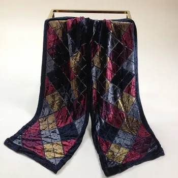 

velvet silk scarf women size:24*145cm women men #403 DOUBLE-DECKER