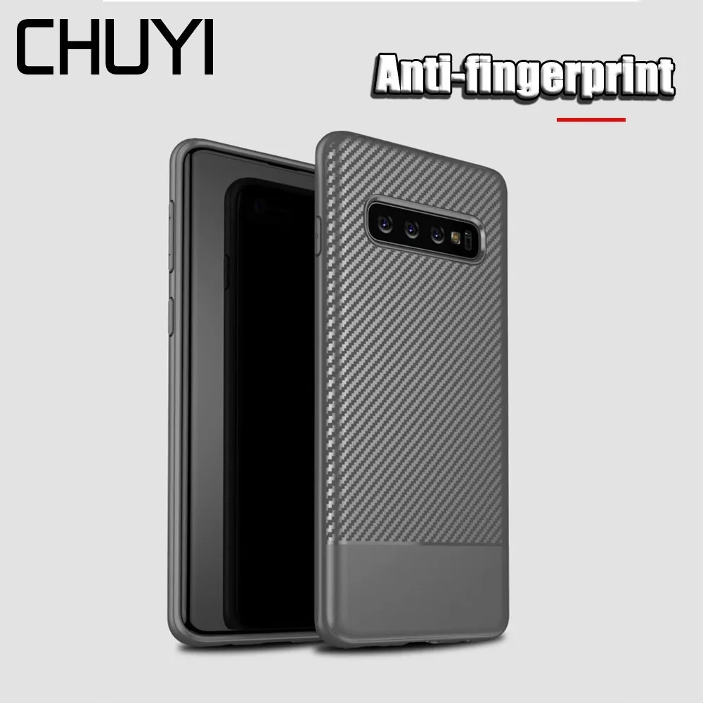 Чехол для Samsung Galaxy S9/10 Plus с защитой от отпечатков пальцев 2019 мягкий силиконовый