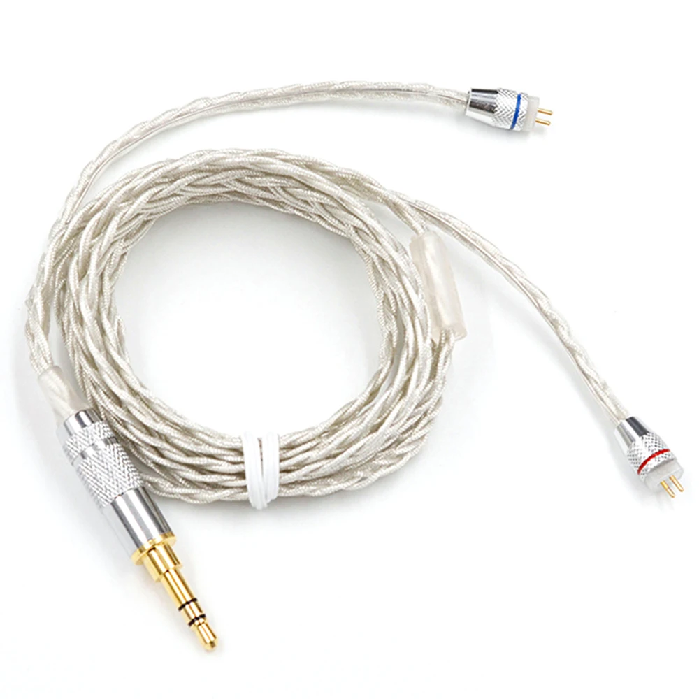Наушники KZ кабель 2-контактный 0 75 мм обновлен с серебряным покрытием шнур