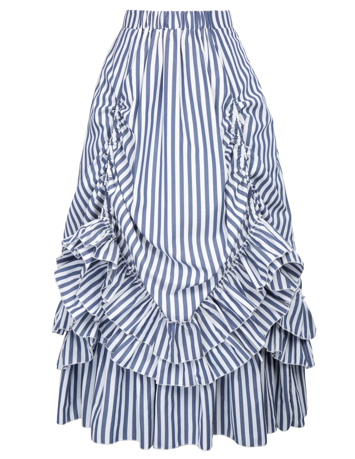 Ретро Винтажные юбки готические женские плиссированные гофрированные черно