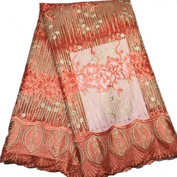 

african lace fabric 2019 high quality lace french mesh fabric beaded stones nigerian swiss lace fabrics for dress