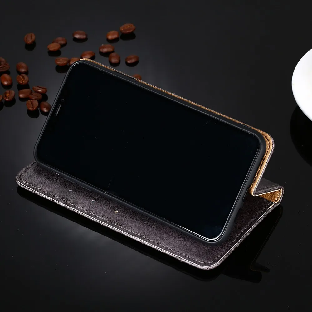 Чехол для Huawei honor v10 с откидной крышкой из искусственной кожи мягким силиконовым