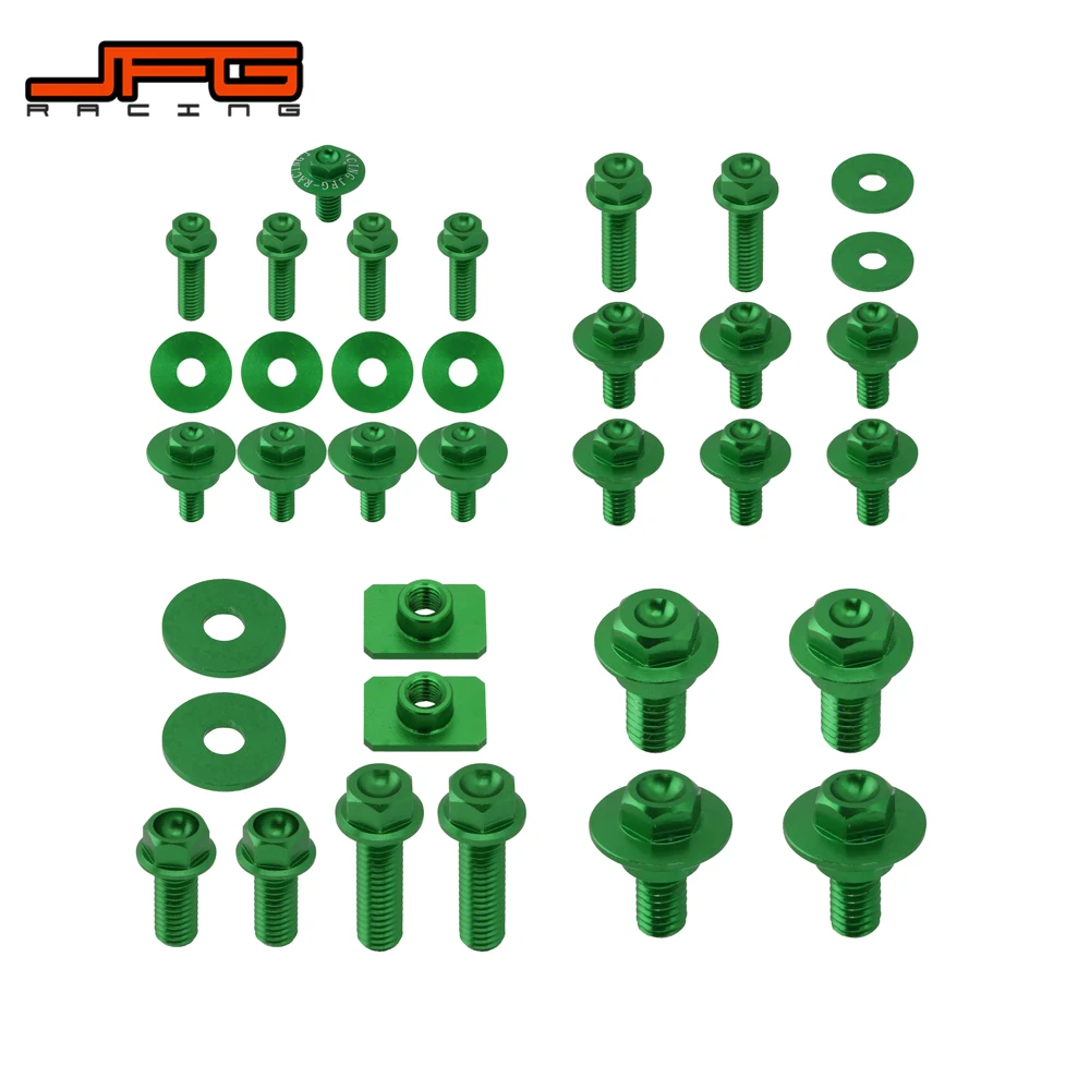 

Motorcycle Front Rear Fender Number Plante Radiator Shrouds Seat Side Panels Screw For KAWASAKI KX125 KX250 KX250F KX450F RMZ250
