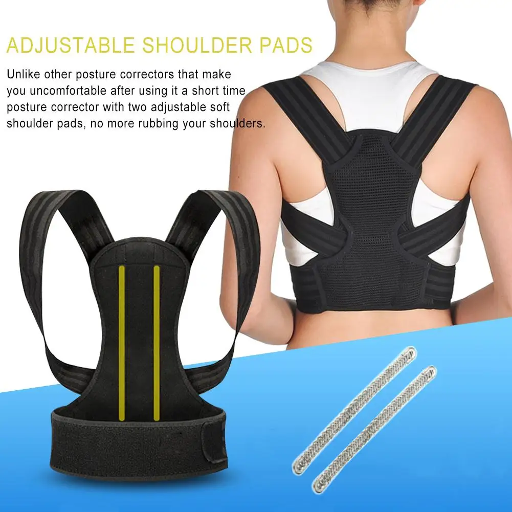 

Adjustable Back Posture Corrector Clavicle Spine Back Shoulder Lumbar Brace Support Belt Posture Correction Prevents Slouching