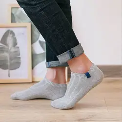 Новая мода унисекс короткие носки Простой японский толстый вязаный короткие носки женские Для мужчин хлопок пара короткие носки тапочки