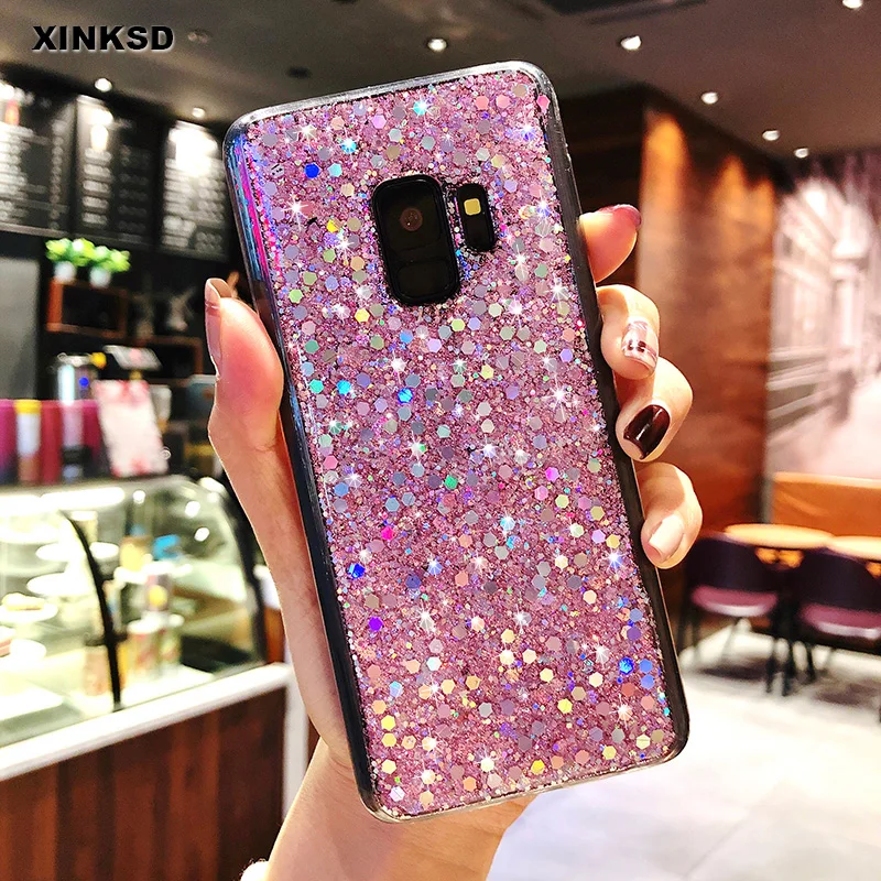 Glittle Bling Soft TPU Case for Samsung Galaxy A3 A5 A7 J3 J5 J7 Prime 2017 A7 A6 A8 A9 J6 2018 S8 S9 S10 Plus S7 Note 9 8 Case