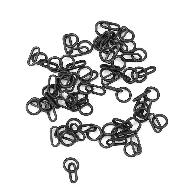 

30/50/100pcs Carp fishing matte Hook Link Clips Ring Clips Quick Change Swivels Heli Chod Carp Rigs Terminal Tackle