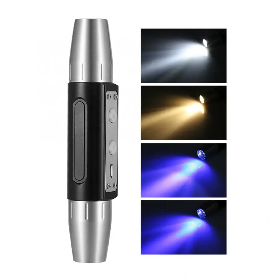 

DX4 USB Rechargeable 4 Lights Expert Jade Flashlight Bright Torch for Jewelry Appraisal novelty Functional Portable