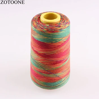 

ZOTOONE 3000Y 40S/2 Spool Rainbow Sewing Machine Thread Set Colorful Polyester Sewing Threads For Leather Fabric DIY Accessory C