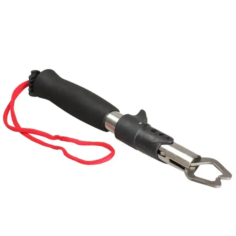 

Top Quality Black Portable Stainless Steel Fish Grip Lip Trigger Lock Fishing Tackle Gripper Grabber Scale Tool