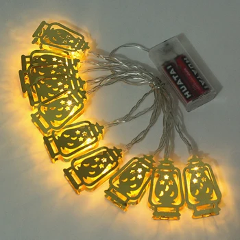 

Creative Islam Eid Ramadan Light Decor 10 LED String Golden Lantern Home Decor